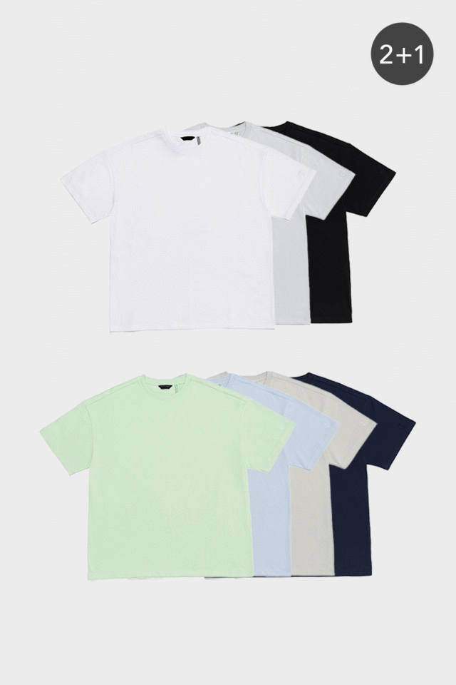 eco US 코튼 오버핏 티셔츠 7color - 더니트컴퍼니