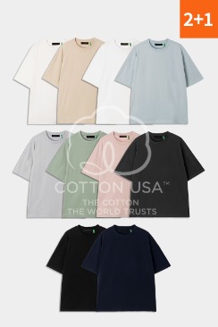 [출시 기념 2+1] 22SS USA 코튼 오버핏 티셔츠 10color - 더니트컴퍼니