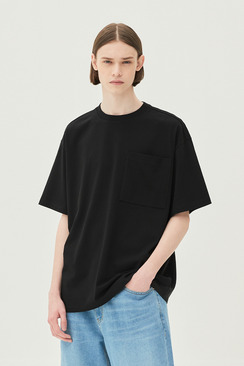 22SS 수피마 포켓 오버핏 티셔츠 4color - 더니트컴퍼니